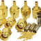 Eightwood 10Pcs SMA Male Crimp RF Connector Gold-Plating for RG316 RG174 Cable