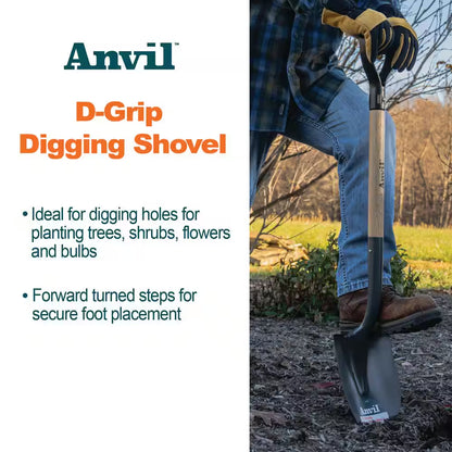 18 In. Handle, D-Handle Digging Shovel