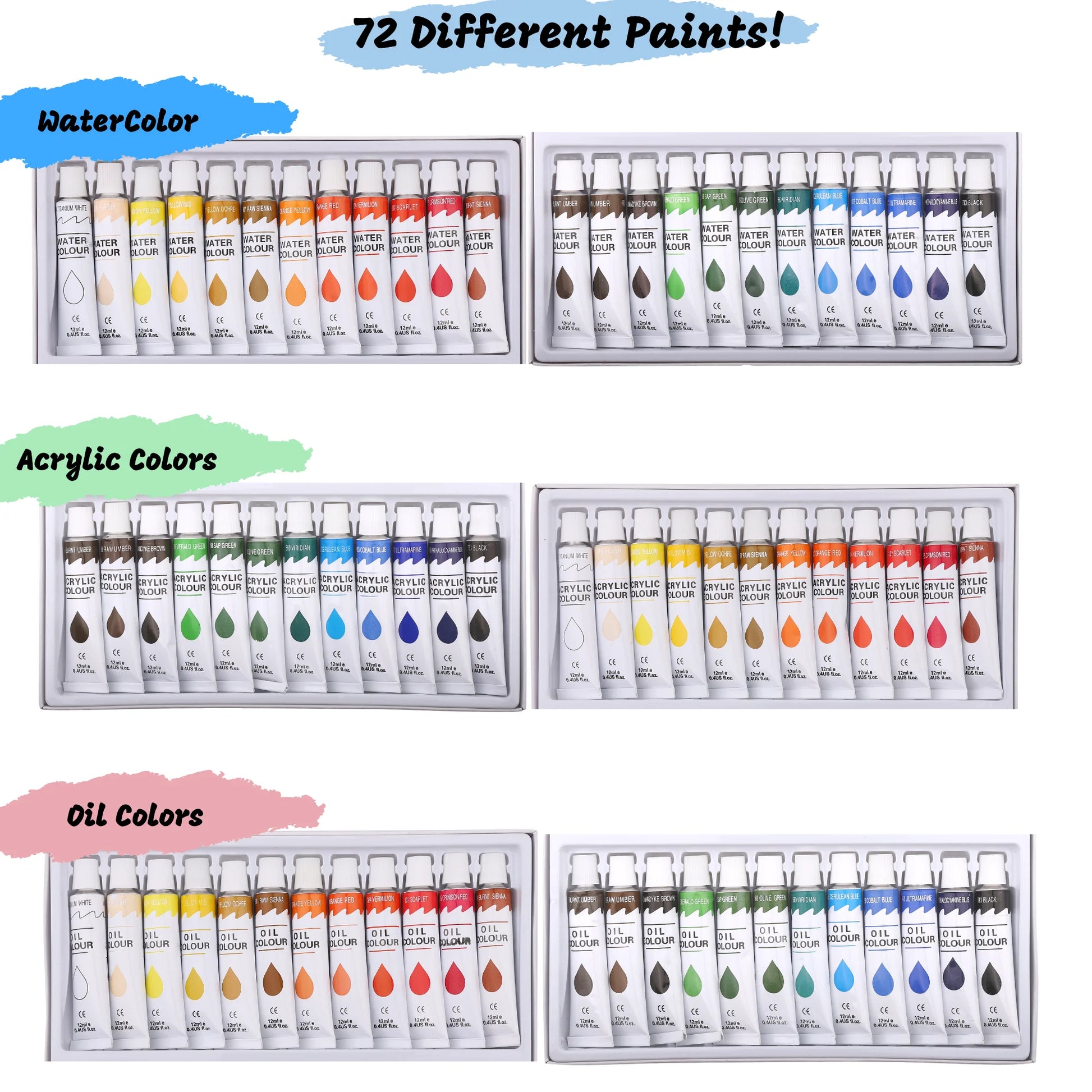 Deluxe Artist Painting Set 139 Piece Multicolor Paint and Accessories 139 Count