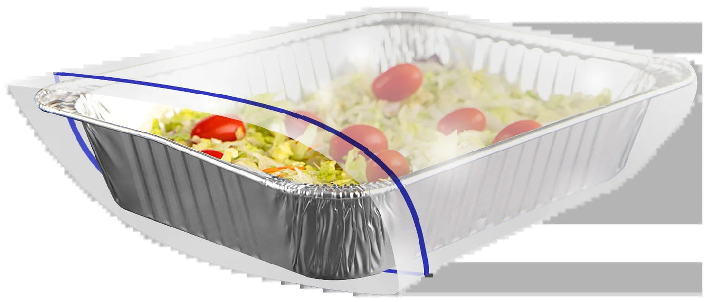 Disposable Half-Size Aluminum Pan Clear Plastic Bags, 13” X 15”