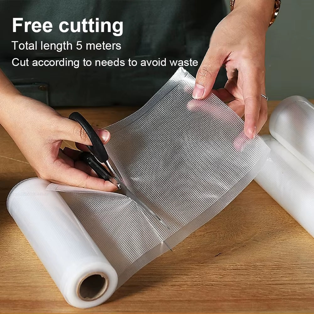 Food Vacuum Bags Sealer Storage Bags 5 Size for Kitchen Vacuum Sealer to Keep Food Fresh Saver Vacuum Packed Bags