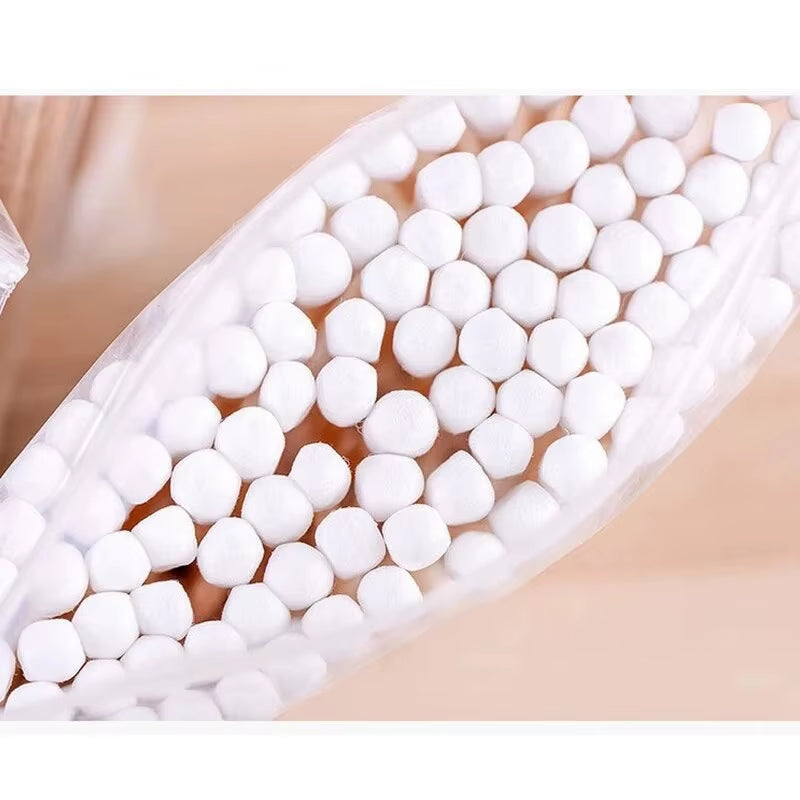 500Pcs Double Head Wood Cotton Swab Nose Ears Cleaning Women Makeup Tools Lipstik Cotton Buds Tip Sticks Bastoncillos Oidos