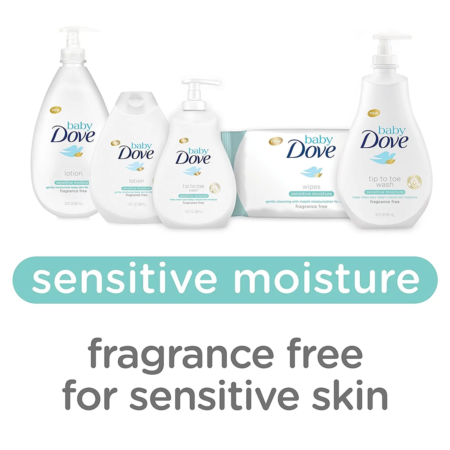 Fragrance Free Lotion, Sensitive Moisture 13 Oz, 3 Count