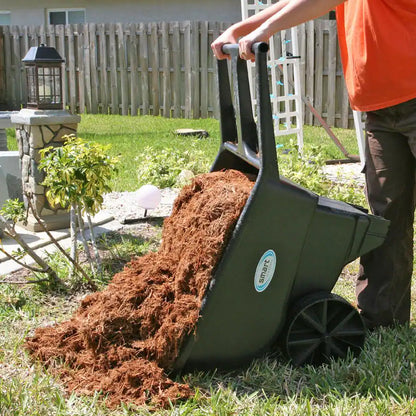 5.5 Cu. Ft. Heaped Poly Smart Plastic Garden Cart