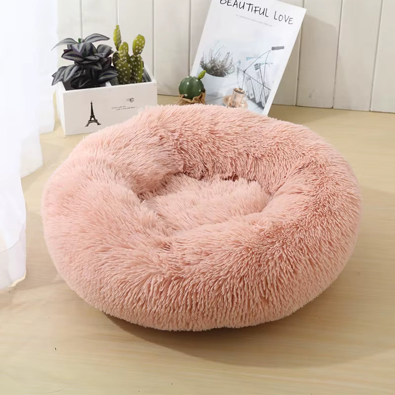 Round Cat Beds House Soft Long Plush Best Pet Dog Bed for Dogs Basket Pet Products Cushion Cat Bed Cat Mat Animals Sleeping Sofa