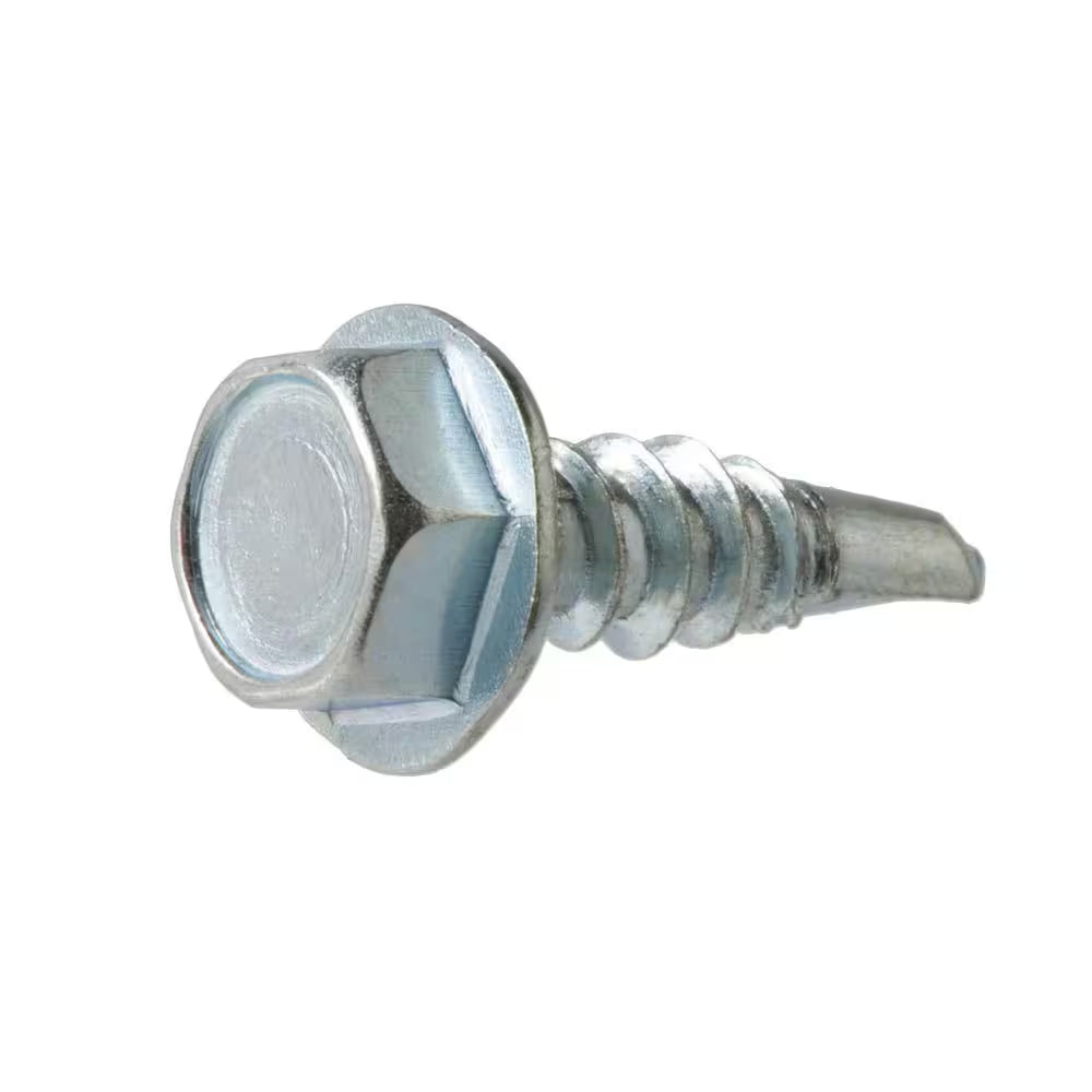 #10 X 1 In. Zinc Plated Hex Head Sheet Metal Screw (100-Pack)