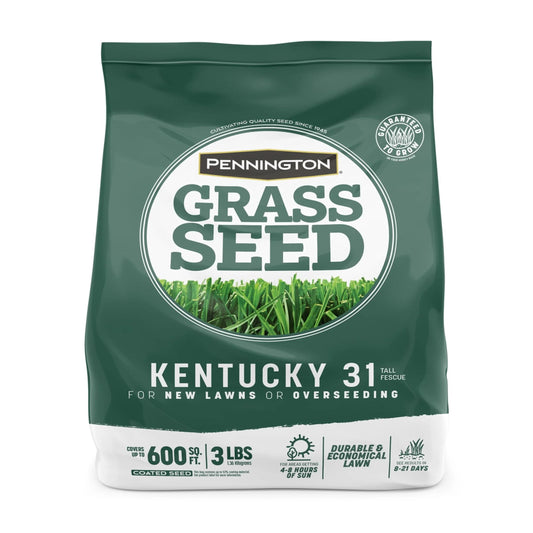 Kentucky 31 Tall Fescue Grass Seed, for Sun to Partial Shade, 3 Lb., 1 Bag