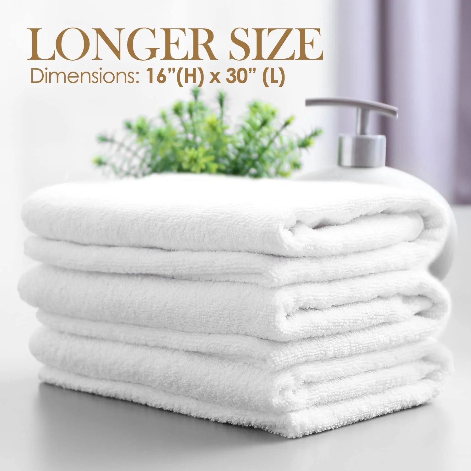 Premium Cotton Bath Hand Towels for Home, Hotel & Spa, 12-Pack White