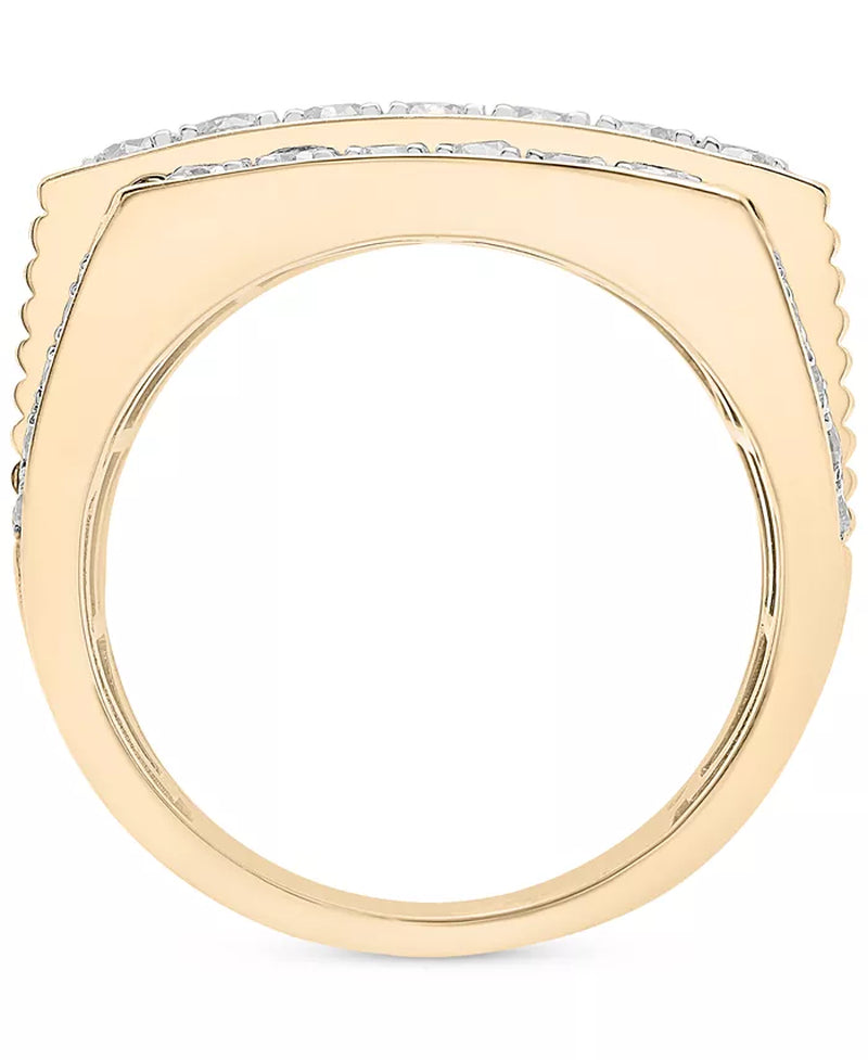 Men'S Diamond Multirow Two Level Cluster Ring (2 Ct. T.W.) in 10K Gold