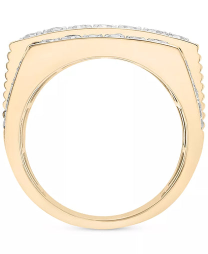 Men'S Diamond Multirow Two Level Cluster Ring (2 Ct. T.W.) in 10K Gold