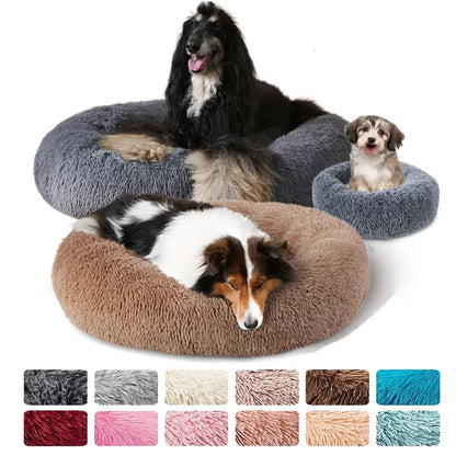 Round Cat Beds House Soft Long Plush Best Pet Dog Bed for Dogs Basket Pet Products Cushion Cat Bed Cat Mat Animals Sleeping Sofa