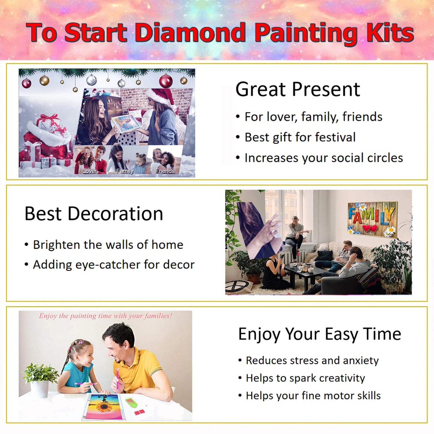 5D Large Diamond Painting Kits for Adults (35.4X11.8Inch) DIY Forest Full round Drill Cross Stitch for Home Wall Decor