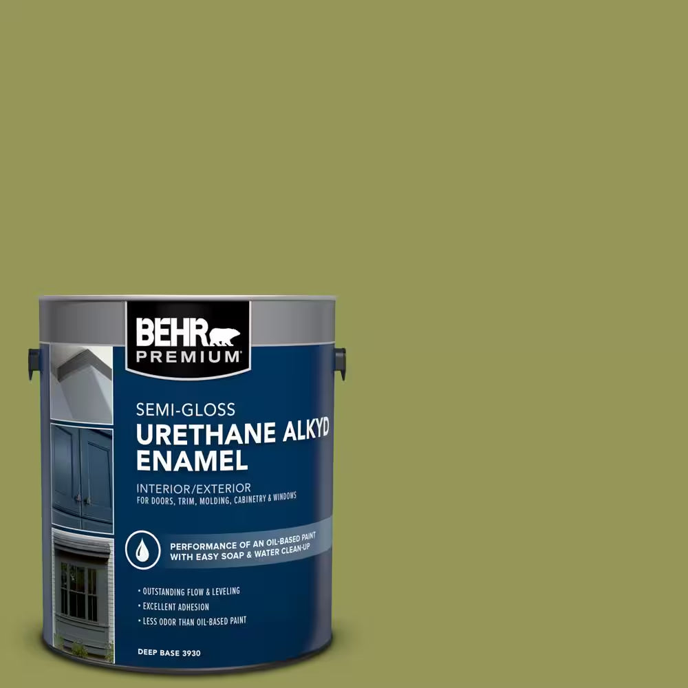 1 Gal. #M340-6 Spinach Dip Urethane Alkyd Semi-Gloss Enamel Interior/Exterior Paint