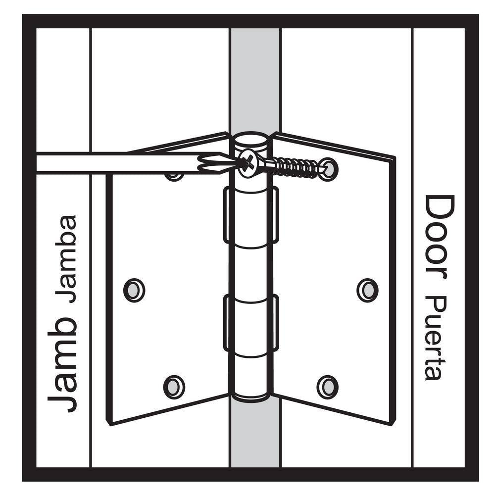 3-1/2 In. X 1/4 In. Radius Oil-Rubbed Bronze Squeak-Free Door Hinge