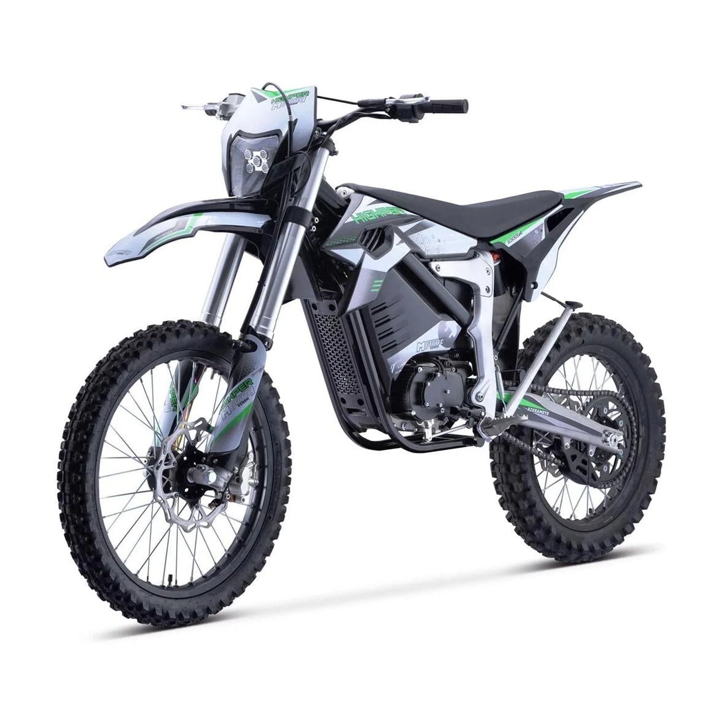 Electric 12, 000W Dirt Bike for 16+ Teens - White