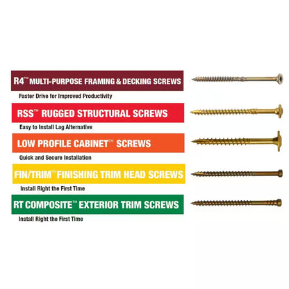 5/16 In. X 3-1/8 In. Star Drive Washer Head Rugged Structural Wood Screw (45-Pack)