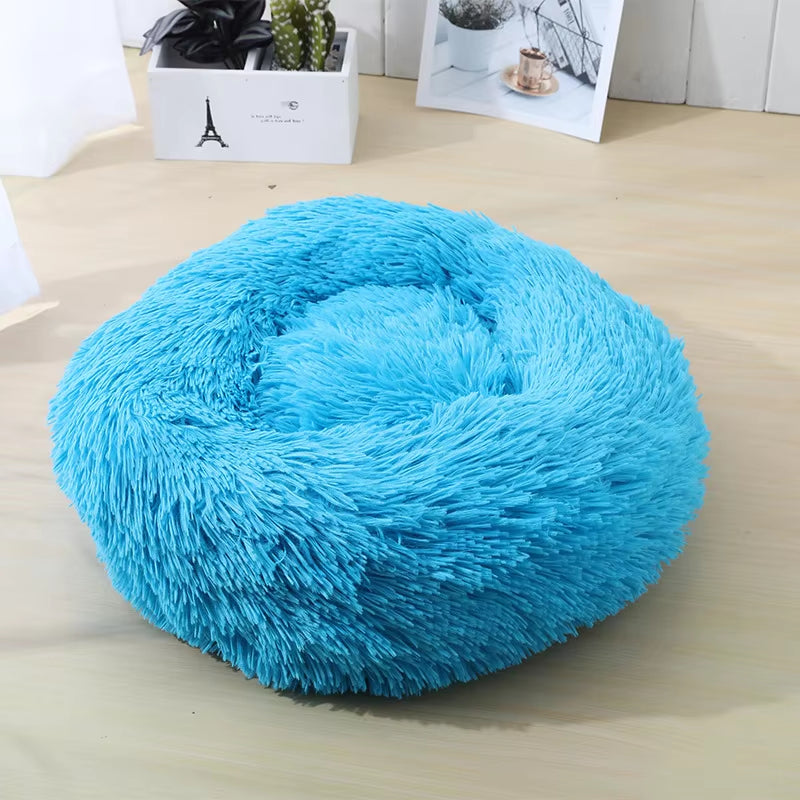 Round Cat Beds House Soft Long Plush Best Pet Dog Bed for Dogs Basket Pet Products Cushion Cat Bed Cat Mat Animals Sleeping Sofa