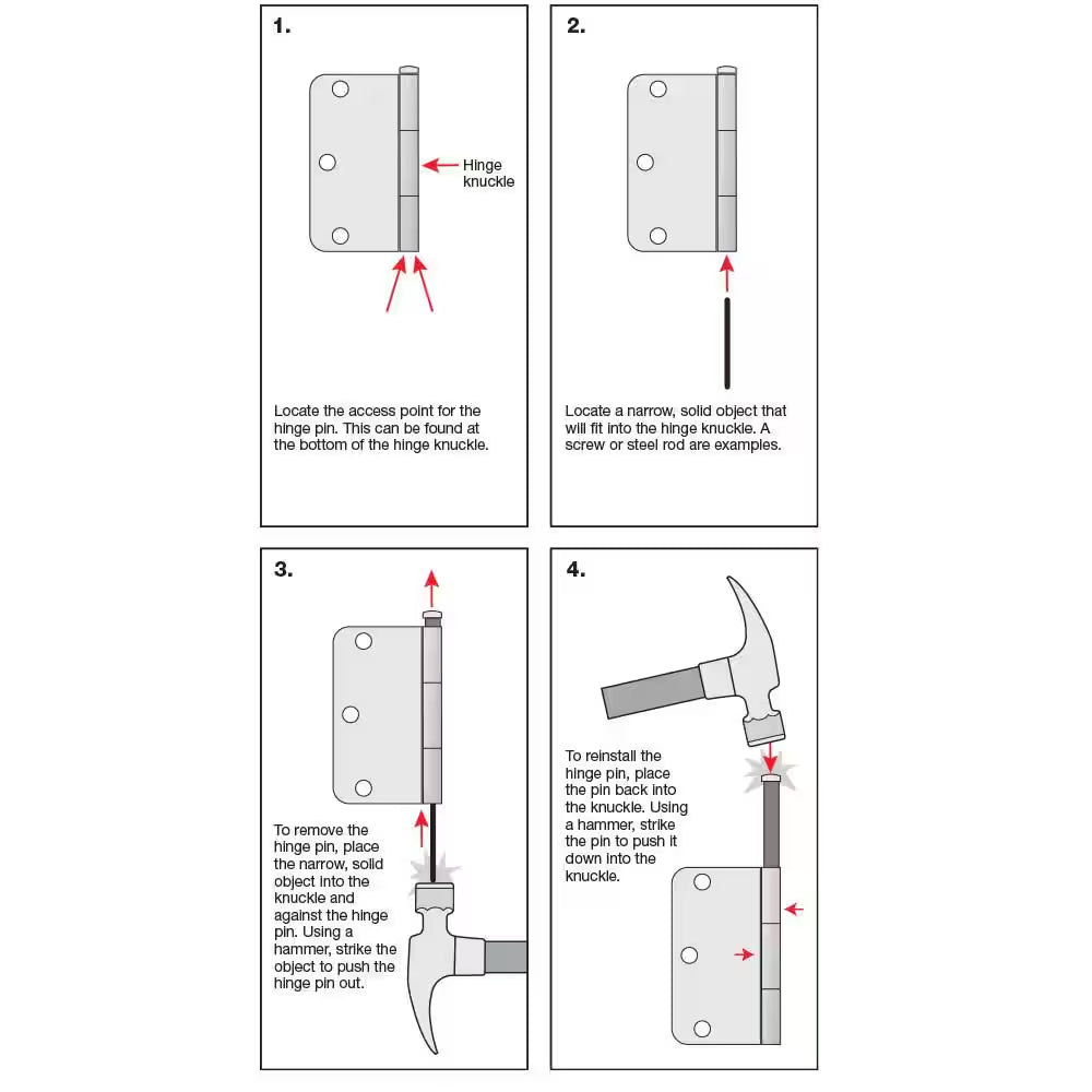 3-1/2 In. X 1/4 In. Radius Oil-Rubbed Bronze Squeak-Free Door Hinge