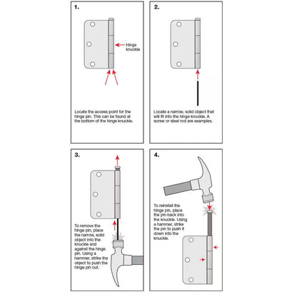 3-1/2 In. X 1/4 In. Radius Oil-Rubbed Bronze Squeak-Free Door Hinge