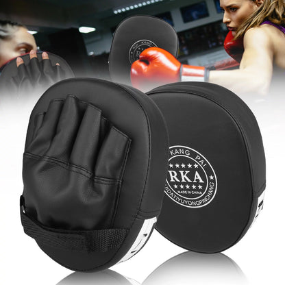 2Pcs Boxing Mitts,  MMA Punching Boxing Training Hand Pads PU Leather Punching Kicking Palm Pads Training Boxing Target Pad, Ideal for Karate, Muay Thai Kick, Sparring