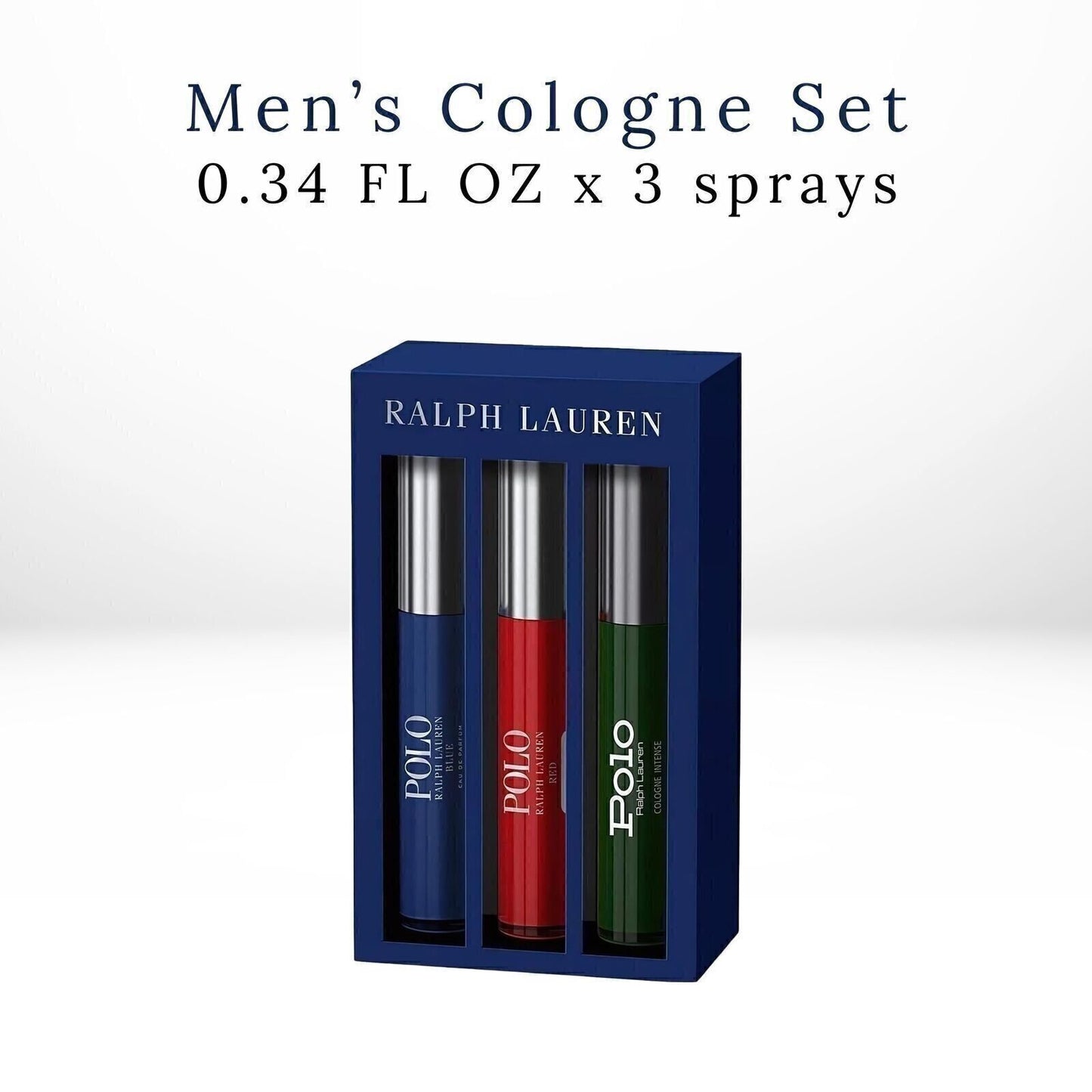 Polo Cologne for Men by Ralph Lauren 3 Piece EDT Spray 0.34 Oz