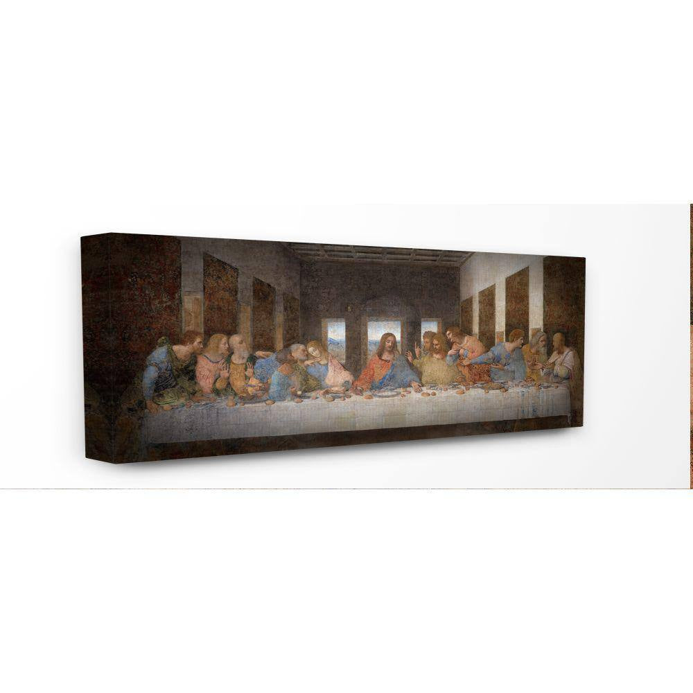 10 In. X 24 In. "Da Vinci the Last Supper Religious Classical Painting" by Leonardo Da Vinci Canvas Wall Art