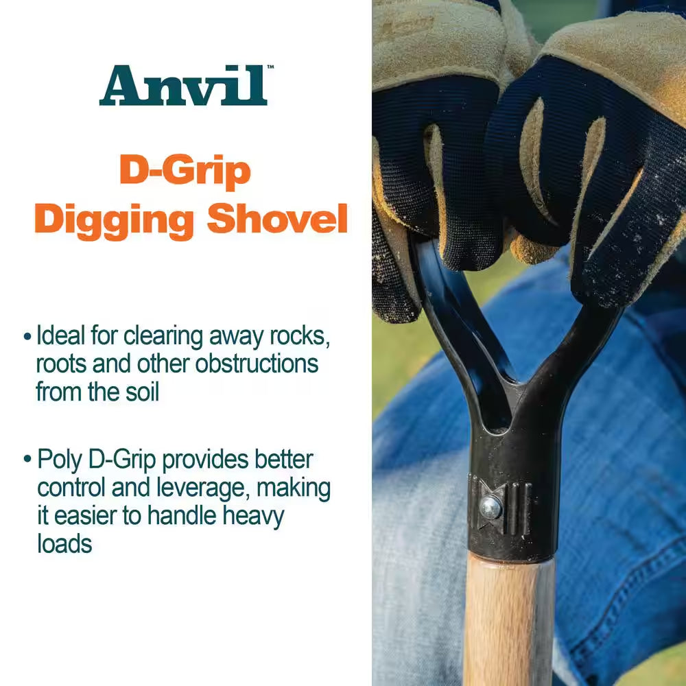 18 In. Handle, D-Handle Digging Shovel