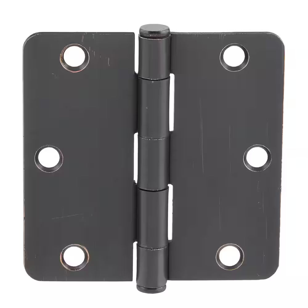 3-1/2 In. X 1/4 In. Radius Oil-Rubbed Bronze Squeak-Free Door Hinge