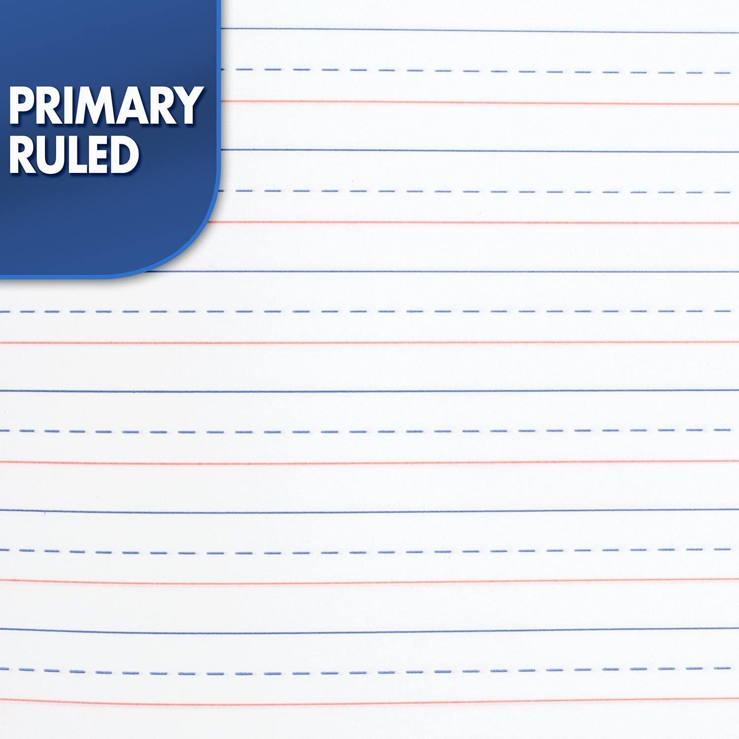 Primary Composition Notebook, Wide Ruled Paper, Grades K-2 Writing Workbook, 9-3/4" X 7-1/2", 100 Sheets, Blue Marble (09902)