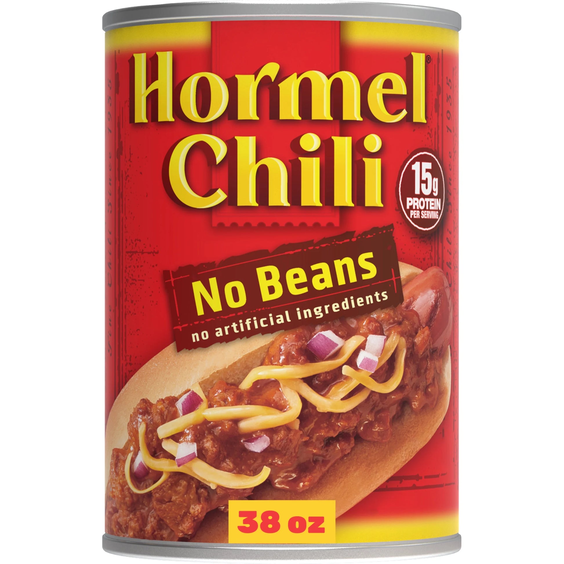 (3 Pack)  Chili No Beans, Shelf-Stable, 38 Oz Steel Can