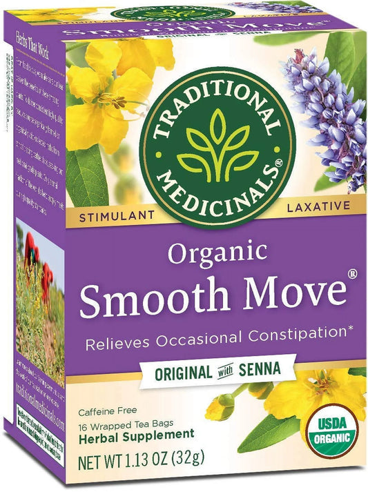 Smooth Move Laxative Tea Bags Organic, 16 CT (Pack - 3)