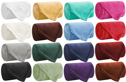 Soft Throw Blankets - Multipurpose - Throw, Twin, Full, Queen, King - 17 DIFFERENT Colors!