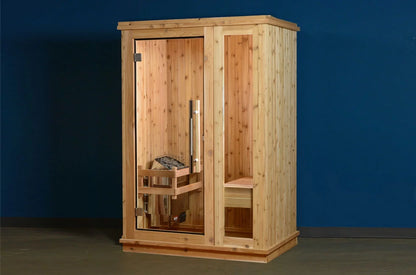 Logan 1-Person Indoor Sauna in Rustic Cedar