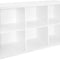 6 Cube Storage Shelf Organizer Bookshelf with Back Panel, Easy Assembly, Wood, White Finish