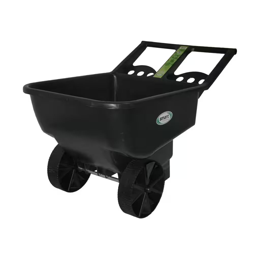 5.5 Cu. Ft. Heaped Poly Smart Plastic Garden Cart