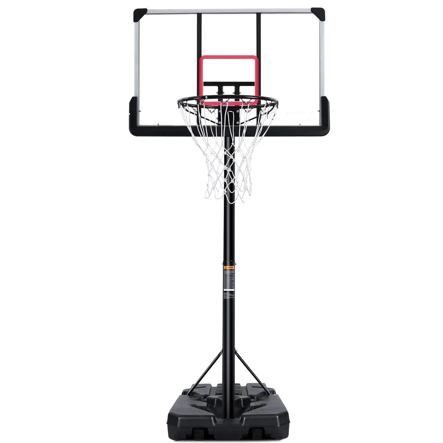 Basketball Hoop Portable Basketball System with Adjustable Height with Big Backboard & Large Base for Youth Adults Family Indoor Outdoor