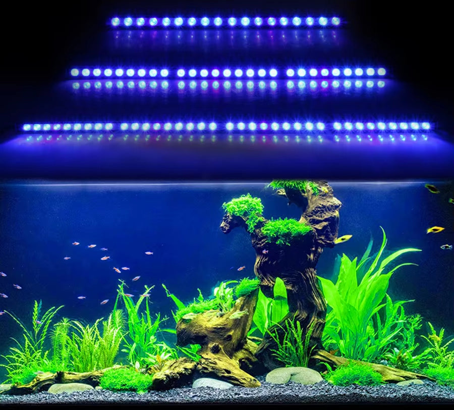 54W LED Aquarium Light Blue 470Nm Underwater Lamp Aquariums Lighting Waterproof LED Lights Fish Tank Light Aquarium Accessories