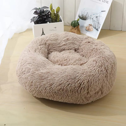 Round Cat Beds House Soft Long Plush Best Pet Dog Bed for Dogs Basket Pet Products Cushion Cat Bed Cat Mat Animals Sleeping Sofa