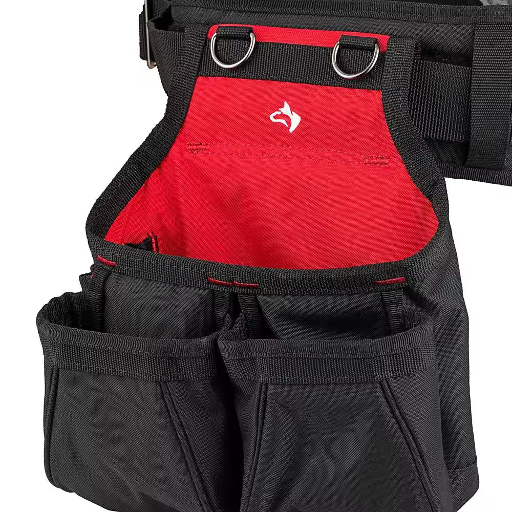 Contractors 2-Bag Work Tool Belt with Suspenders