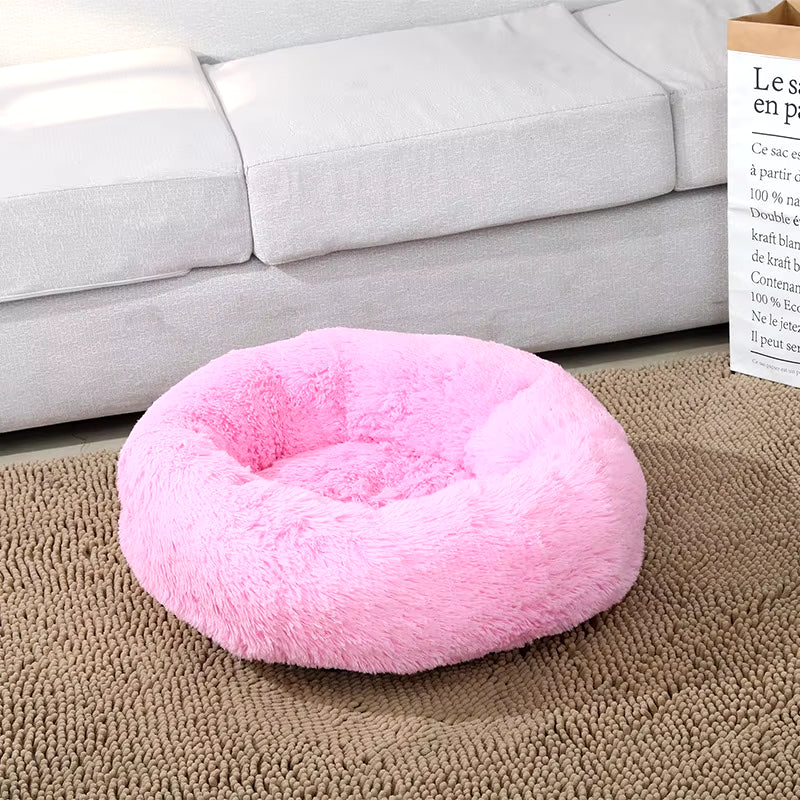 Round Cat Beds House Soft Long Plush Best Pet Dog Bed for Dogs Basket Pet Products Cushion Cat Bed Cat Mat Animals Sleeping Sofa