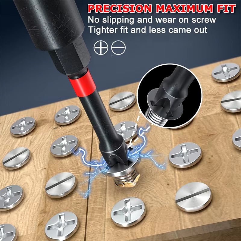 39Pcs Screwdriver Bit Set Strong Torque Screwdriver Impact Driver Bit Set Non-Slip Magnetic Batch Head Impact Screw Driver Bit