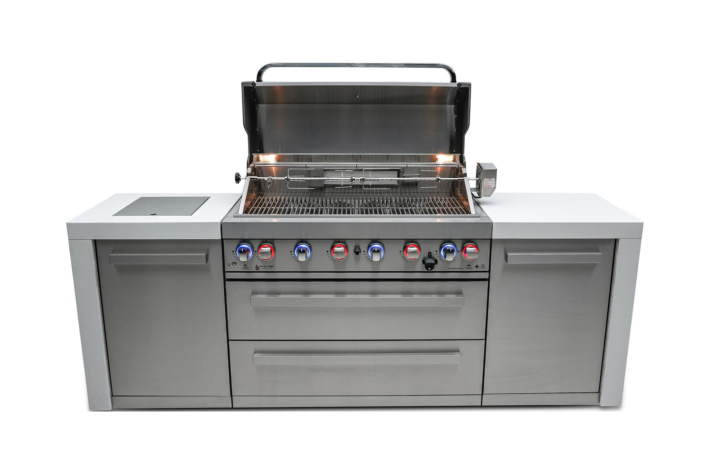 44'' Island 8-Burner Built-In Convertible Gas Grill