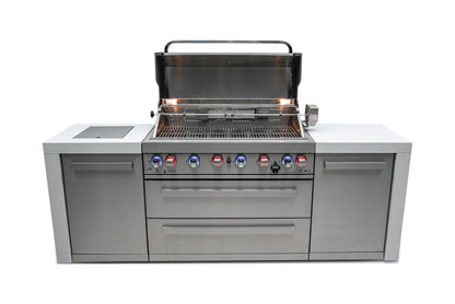 44'' Island 8-Burner Built-In Convertible Gas Grill