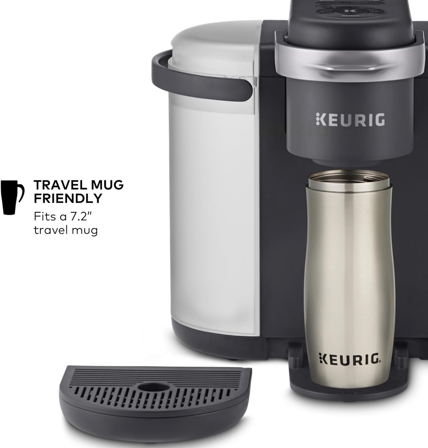 K-Cafe K-Duo Single Serve Coffee, Latte and Cappuccino Maker, Dark Charcoal