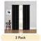 (3 Pack)  Phoenix Solid Blackout Curtain, Panel Pair, Black, 37"W X 84"L