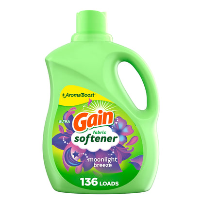 Laundry Liquid Fabric Softener, Moonlight Breeze Scent, 100 Fl Oz, 136 Loads