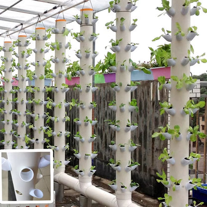 DIY Hydroponic Pots for Hydroponics Vertical Tower Vegetables Strawberry Growing System Tower Hydroponics Soilless Device 40 Pcs