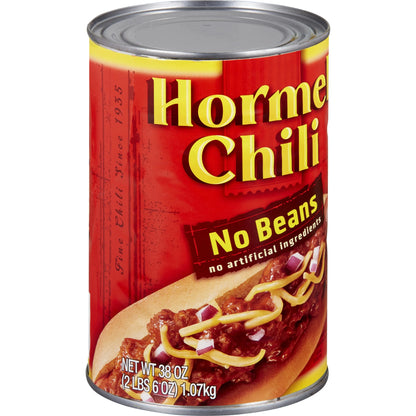 (3 Pack)  Chili No Beans, Shelf-Stable, 38 Oz Steel Can