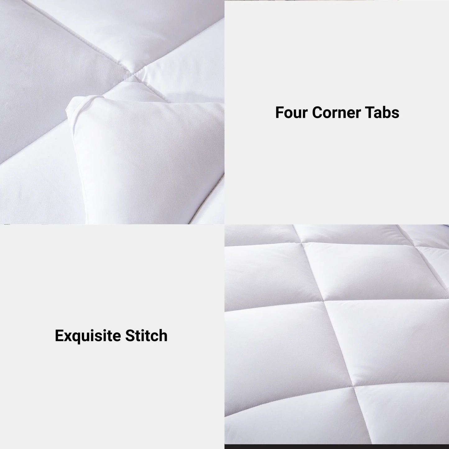 2 Pieces Bed in a Bag Comforter Set Duvet Insert,Reversible,White,Twin