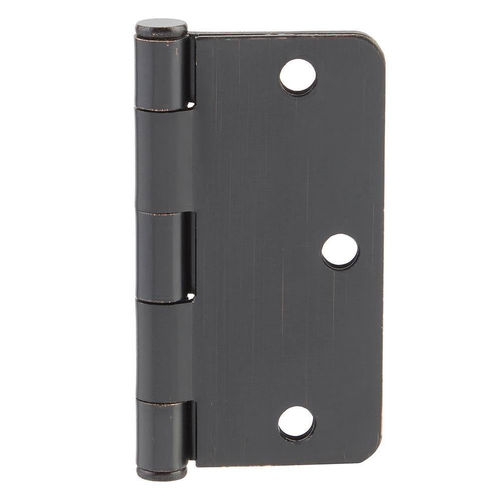 3-1/2 In. X 1/4 In. Radius Oil-Rubbed Bronze Squeak-Free Door Hinge